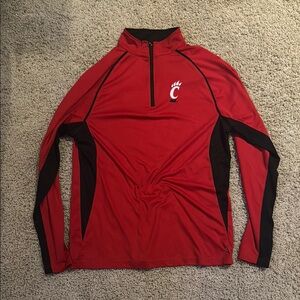 Cincinnati Red and Black Quarter-Zip Pullover